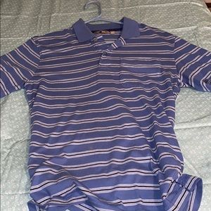 Blue black and white vintage polo shirt
